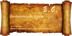 Bedekovich Olga névjegykártya